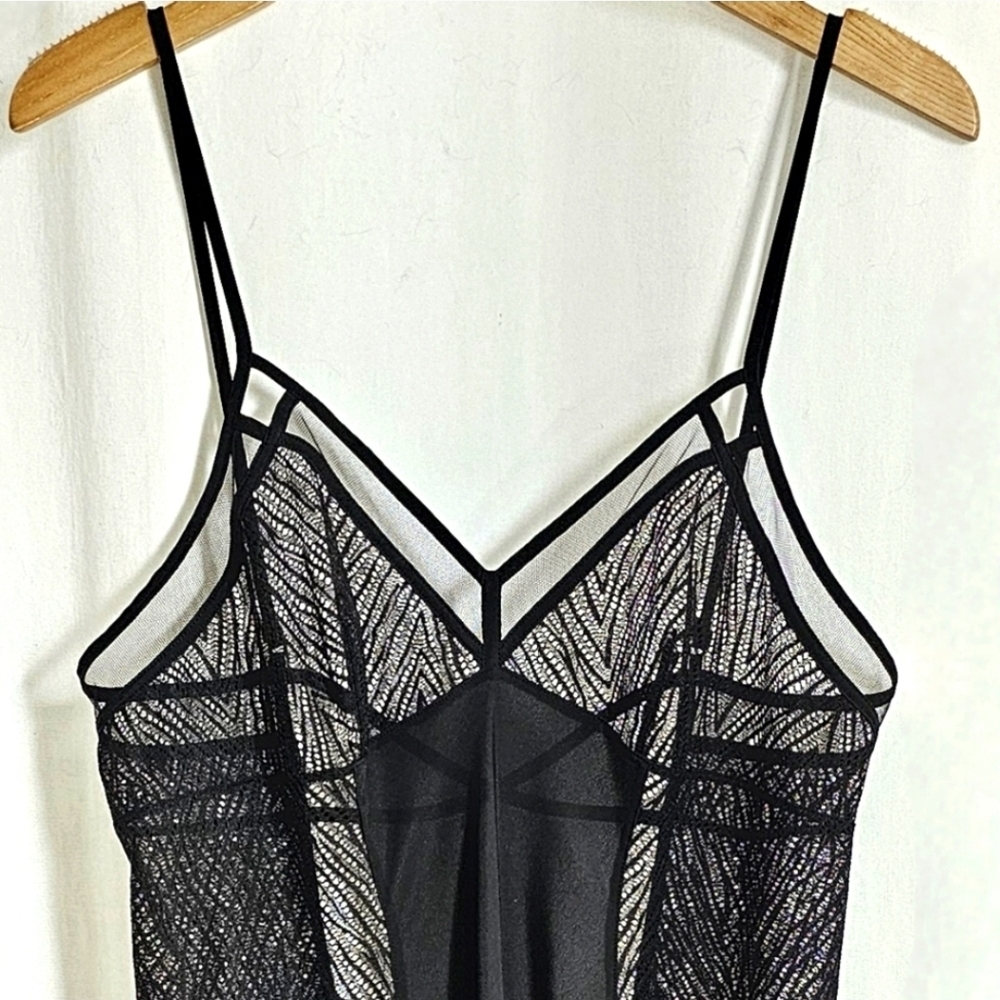 Calvin Klein Black Floral Lace Slip Dress - Picture 10 of 15